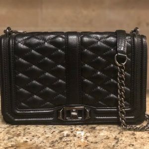 Rebecca Minkoff Love Black Leather Cross Body Bag